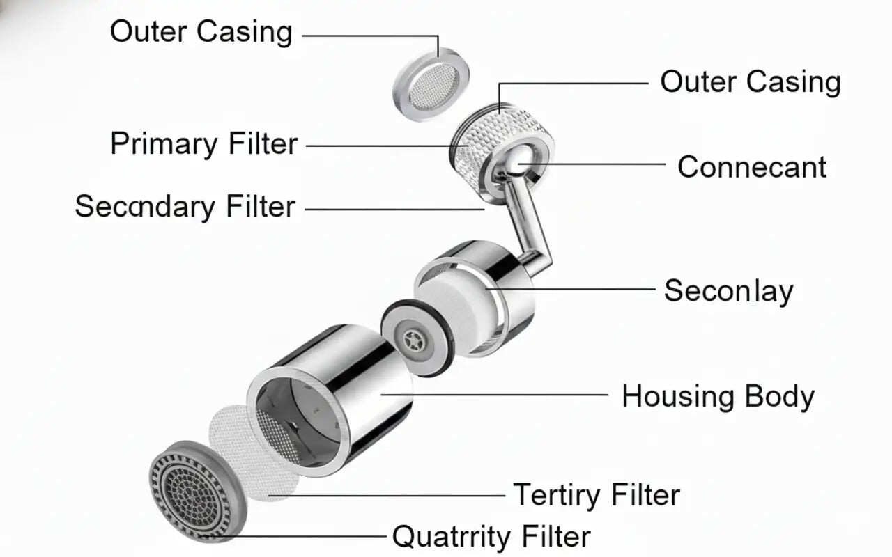 Rotating Faucet/Tap Extender | Stainless Steel | 180° rotation