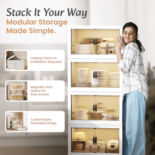 Modular Stackable Wardrobe Storage Cabinet